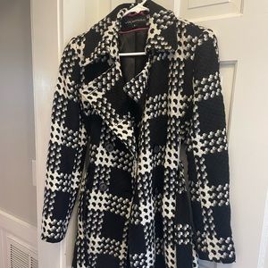 Via Spiga black and white coat